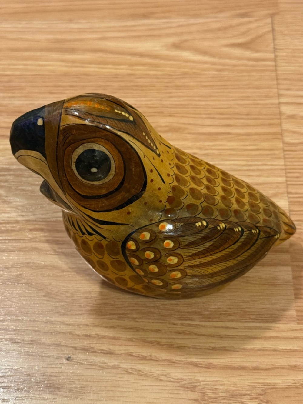 Vintage Ser Mel Paper Mache Bird - Mexico Folk Art Orange
